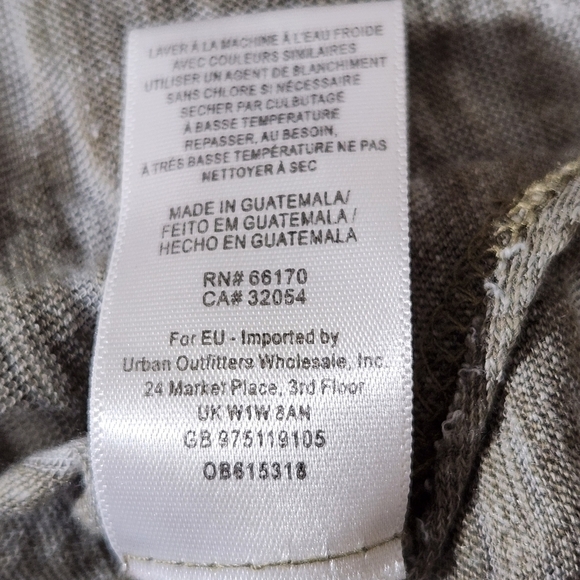 We The Free Tee Cut Out Jordan Sage Distressed V-Neck Burnout Oversized Size S - Picture 15 of 15